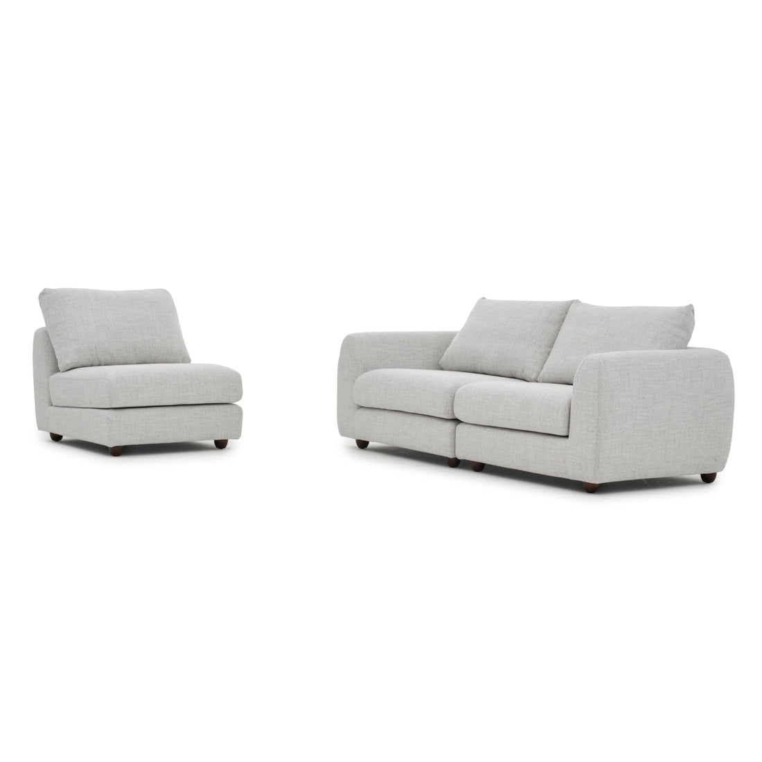 Nadal Fabric Modular Sofa Light Grey