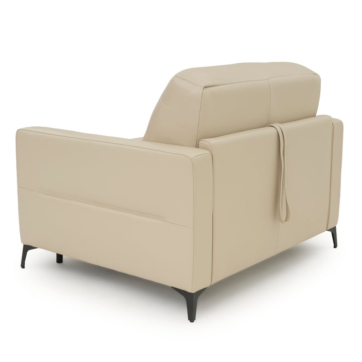 Elati Leather Single Sofa-Bed Beige