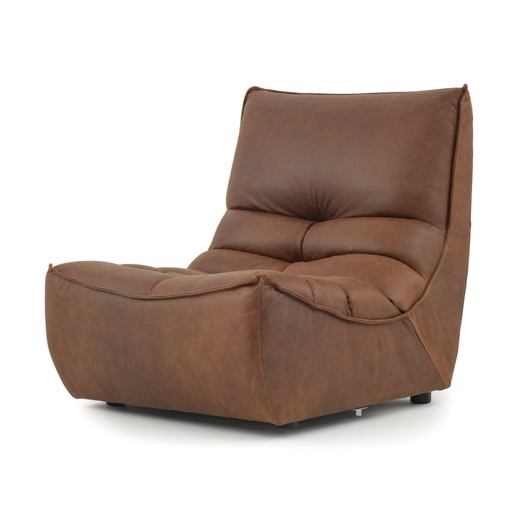 Nesto Modular Armless Chair Dark Brown