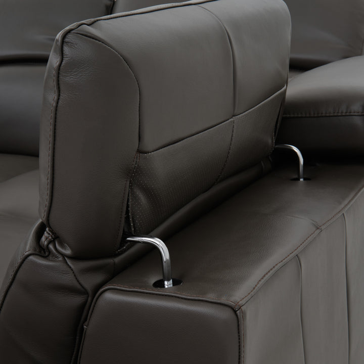 Wilnoir Reclining Sectional Sofa Dark Grey