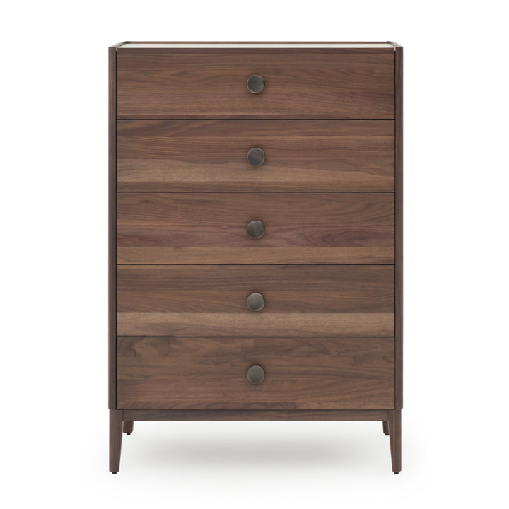 Nathaniel 5-Drawer Chest Dark Brown