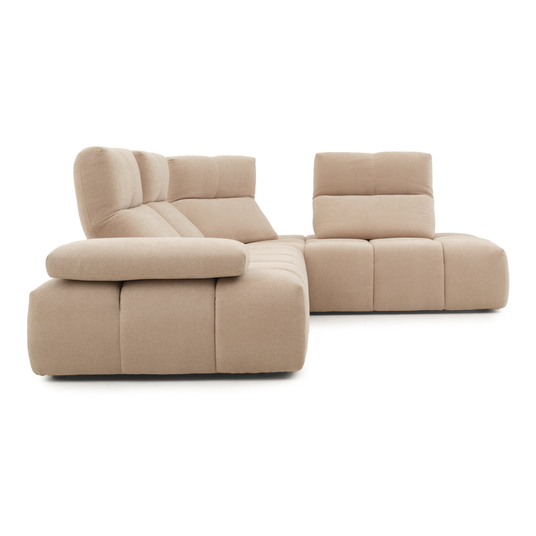 Nerida Fabric Sectional Sofa Beige