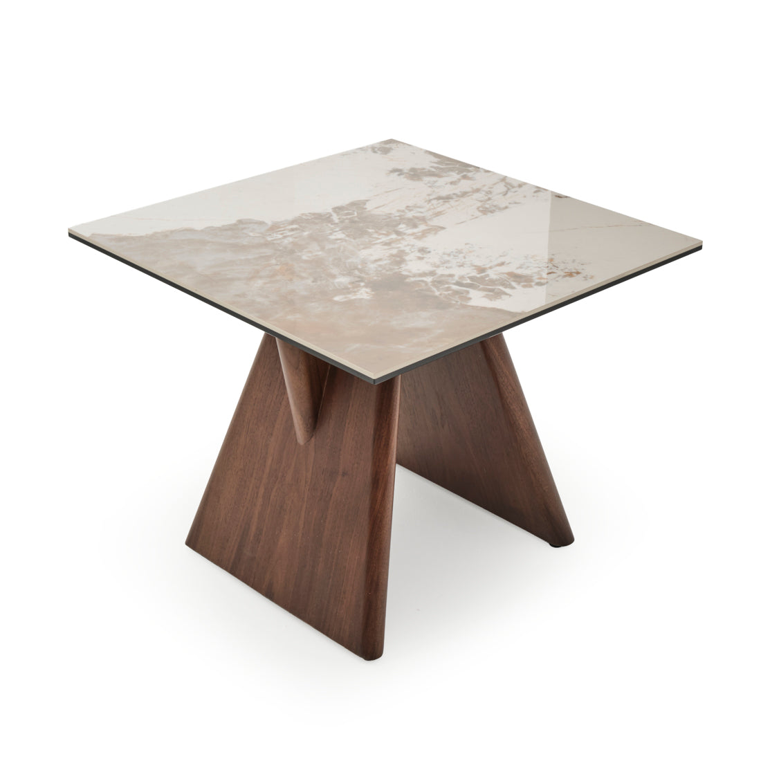 Emmeline Ceramic End Table Light Brown