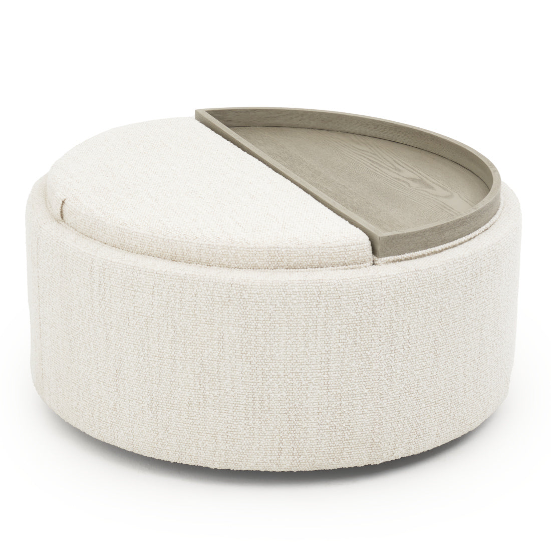 Eller Ottoman with Storage Off White