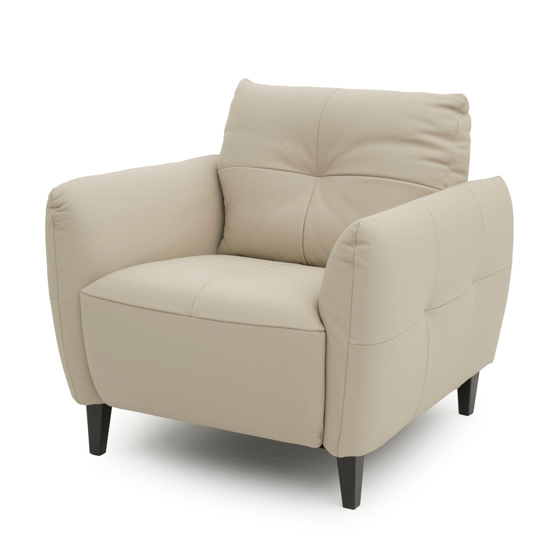 Wessa Leather Accent Chair Beige