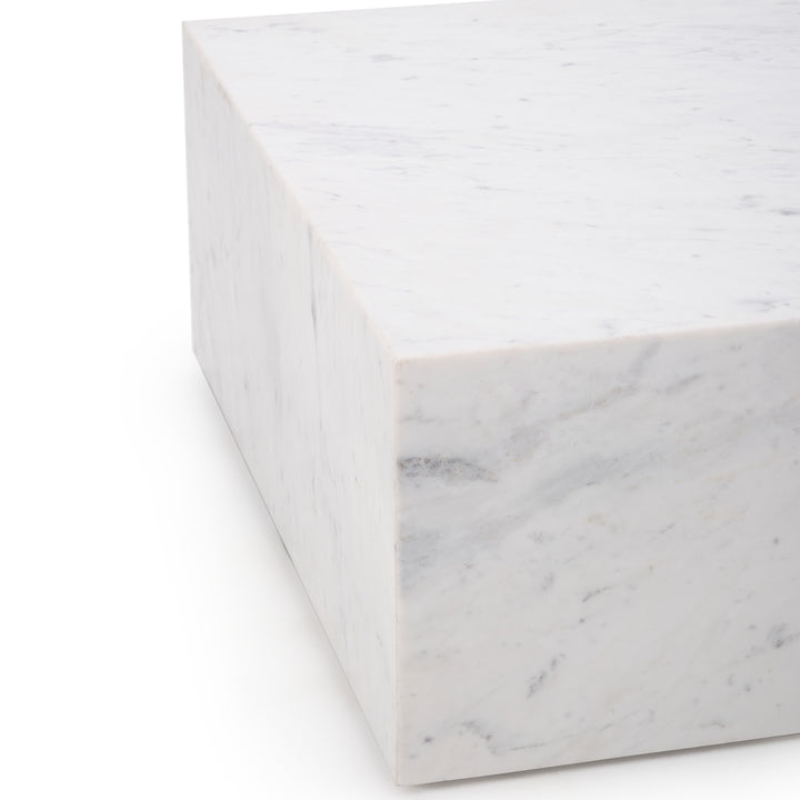 Nabby Marble Coffee Table White