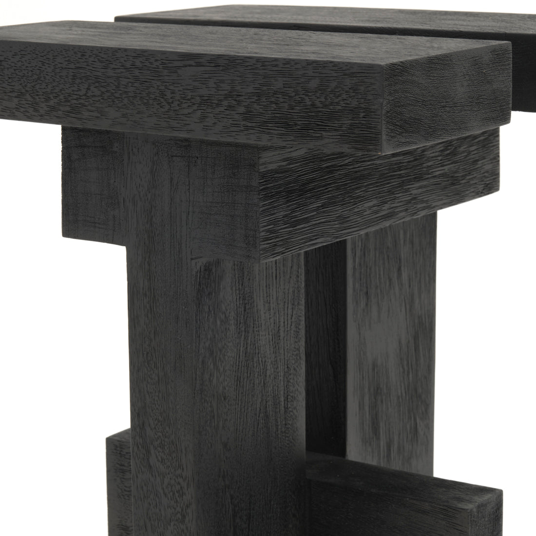 Siya Wood Accent Table Black