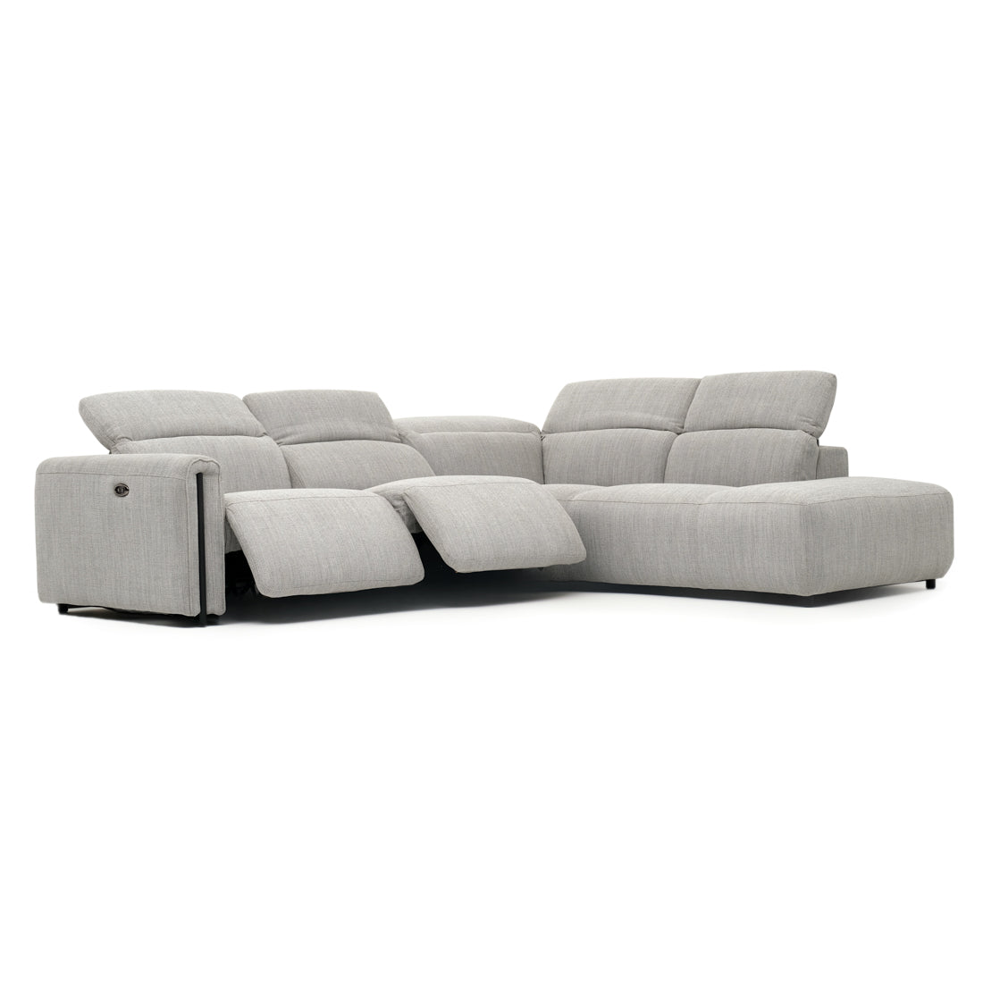 Wilnoir Reclining Sectional Sofa Light Grey