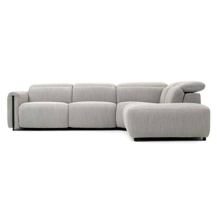 Wilnoir Reclining Sectional Sofa Light Grey