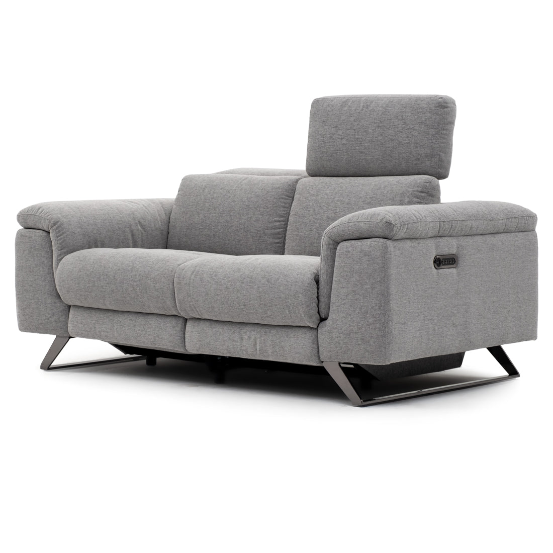 Warren Fabric Reclining Loveseat Light Grey