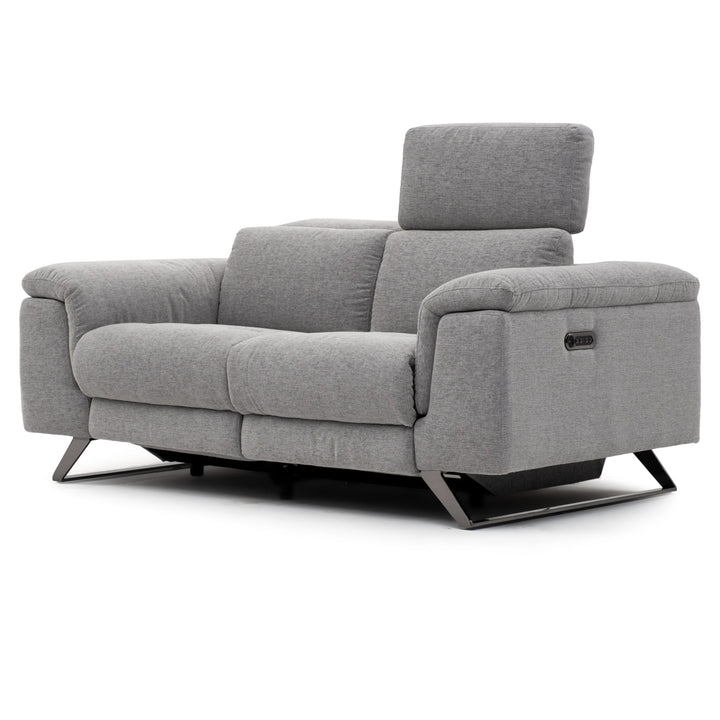 Warren Fabric Reclining Loveseat Light Grey