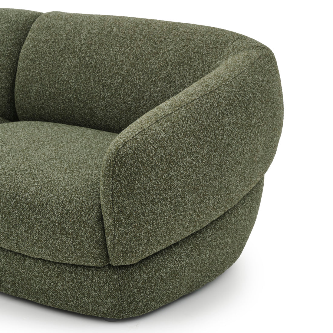 Nesla Fabric Loveseat Dark Green