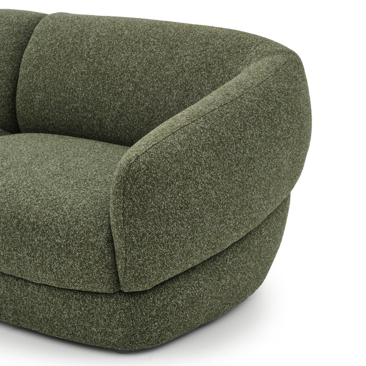 Nesla Fabric Loveseat Dark Green