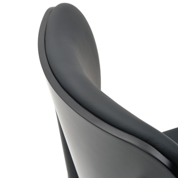 Elinor Leather Chair Black