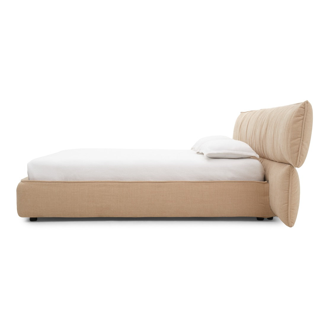 Wenna Fabric King Bed Beige