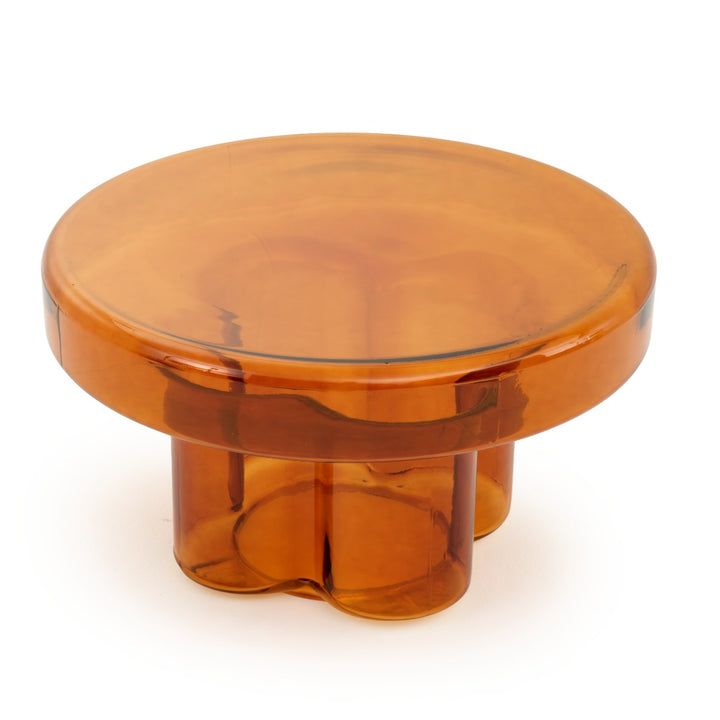 Eira Glass Coffee Table Light Brown