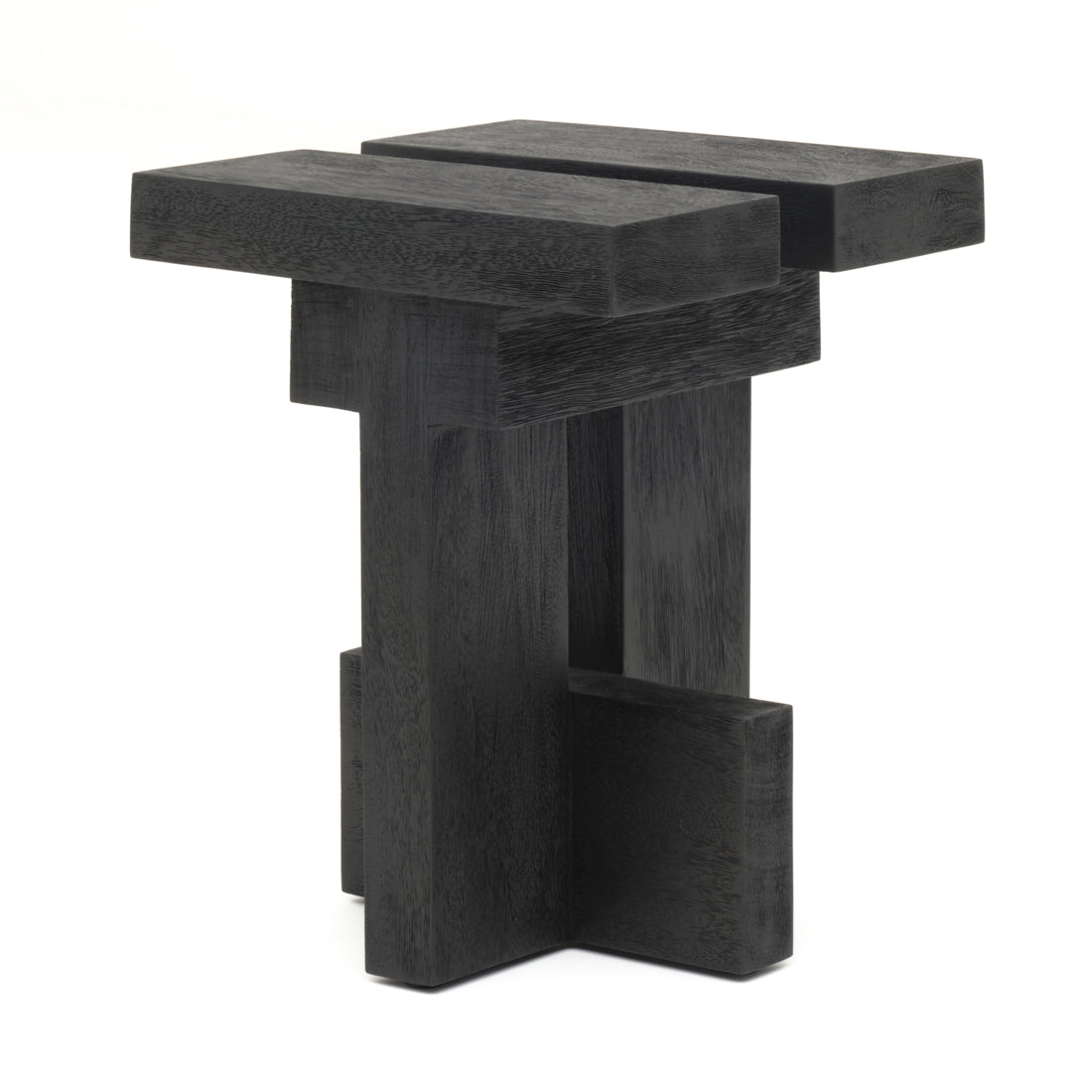 Siya Wood Accent Table Black