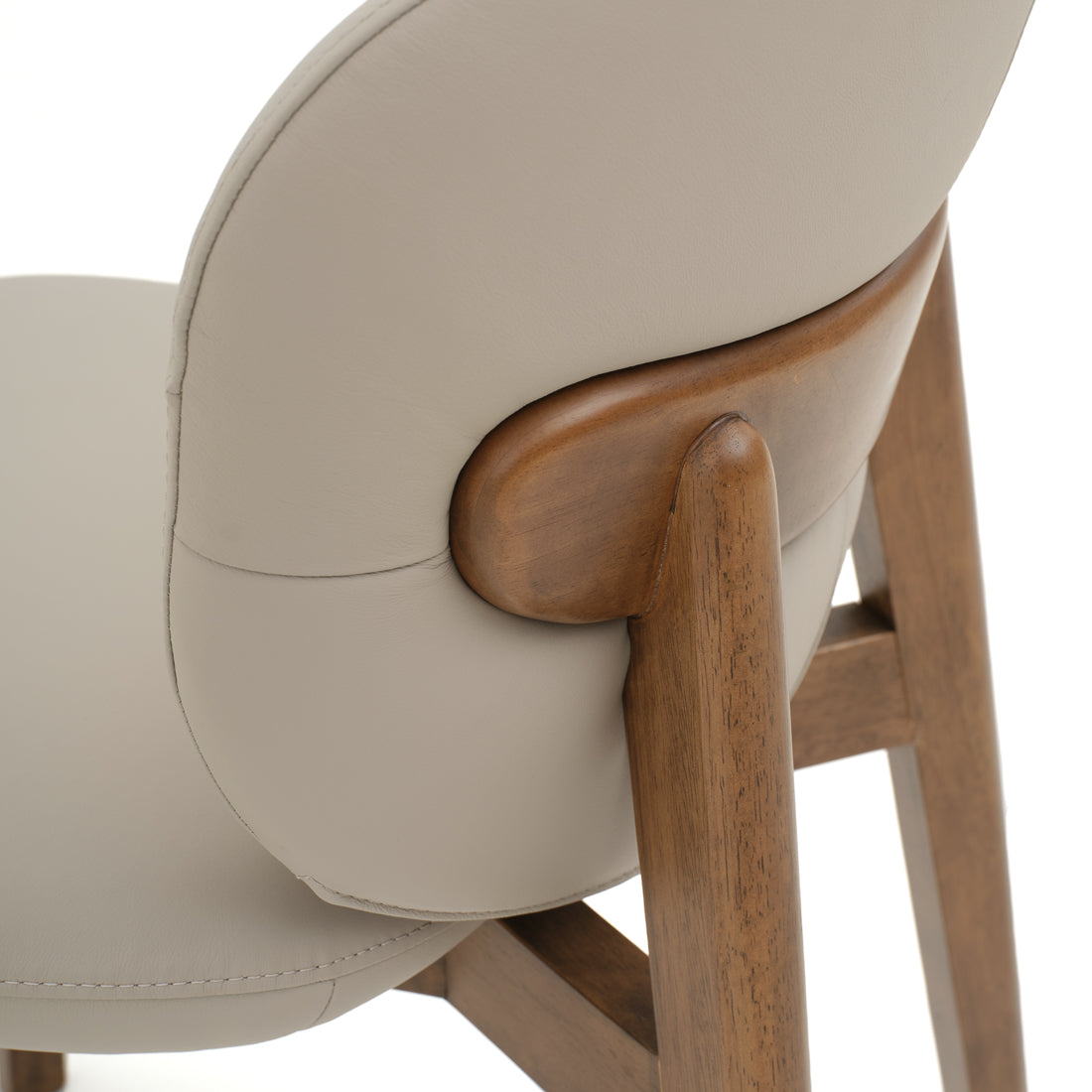 Nirosa Leather Chair Light Grey