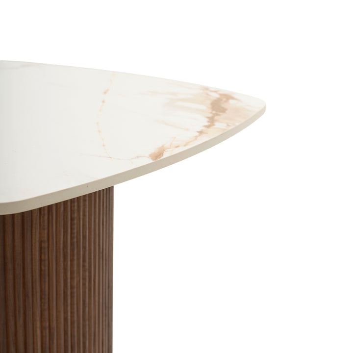 Esmeralda Ceramic End Table White