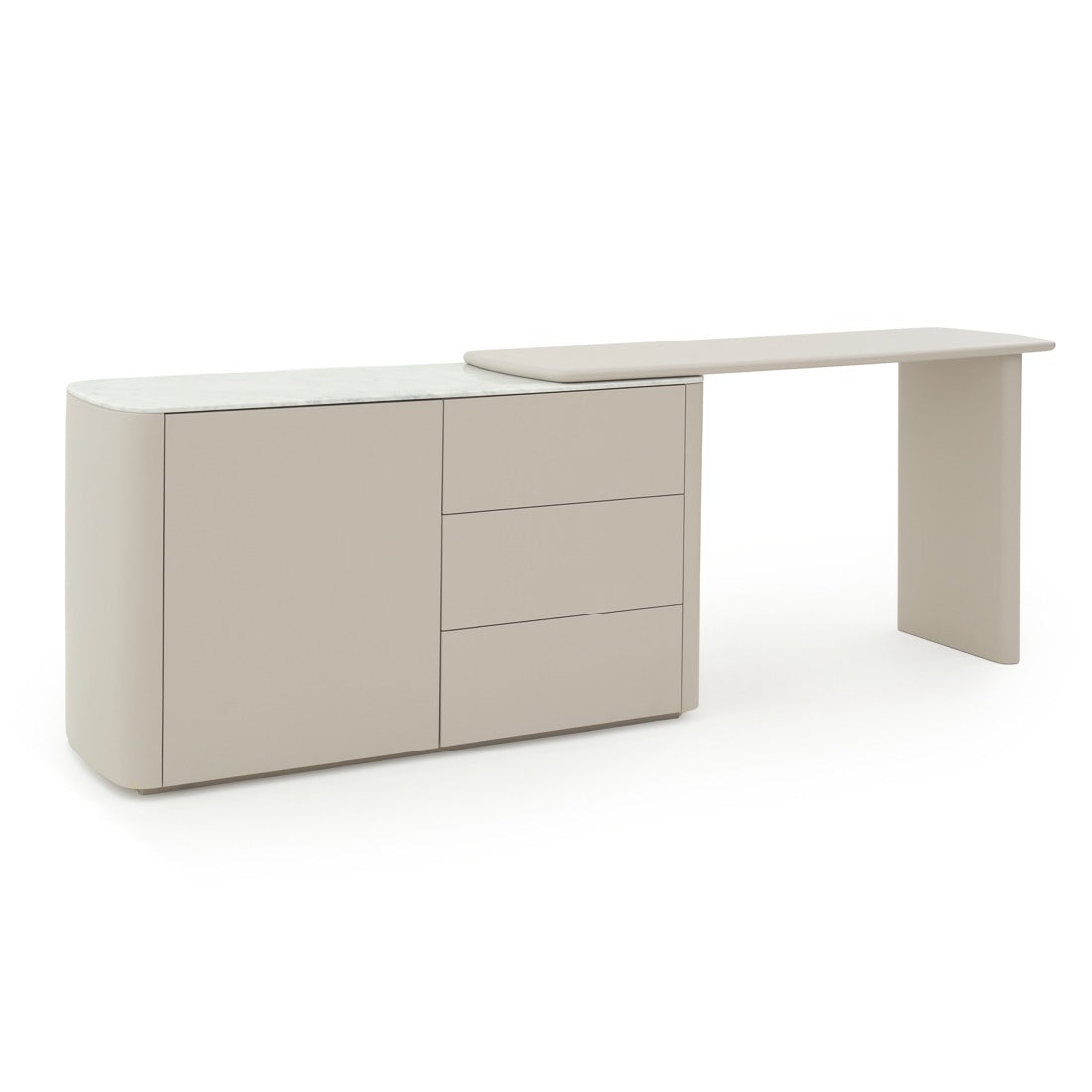Wissam 3-Drawer Dresser Light Grey