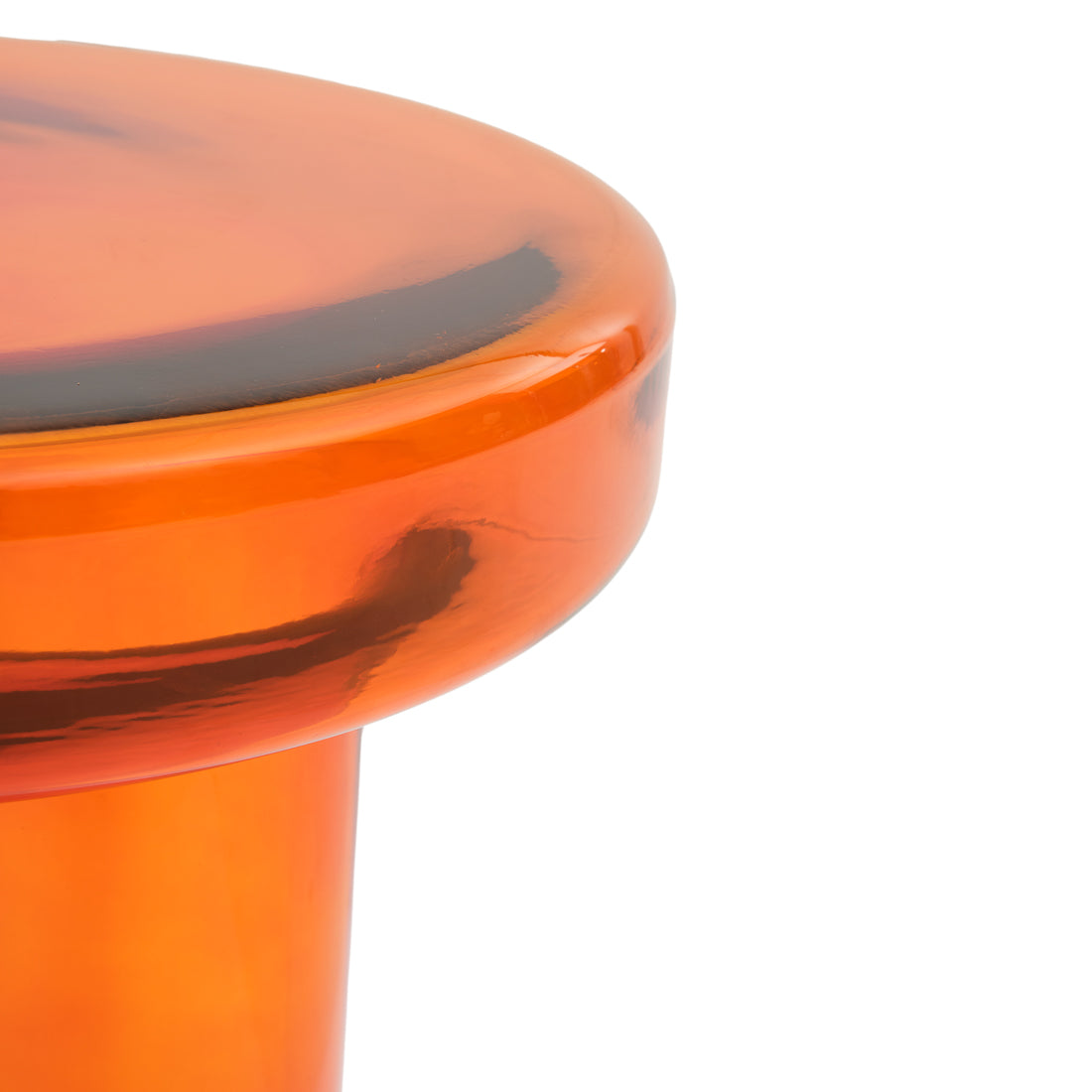 Eira Glass End Table Orange