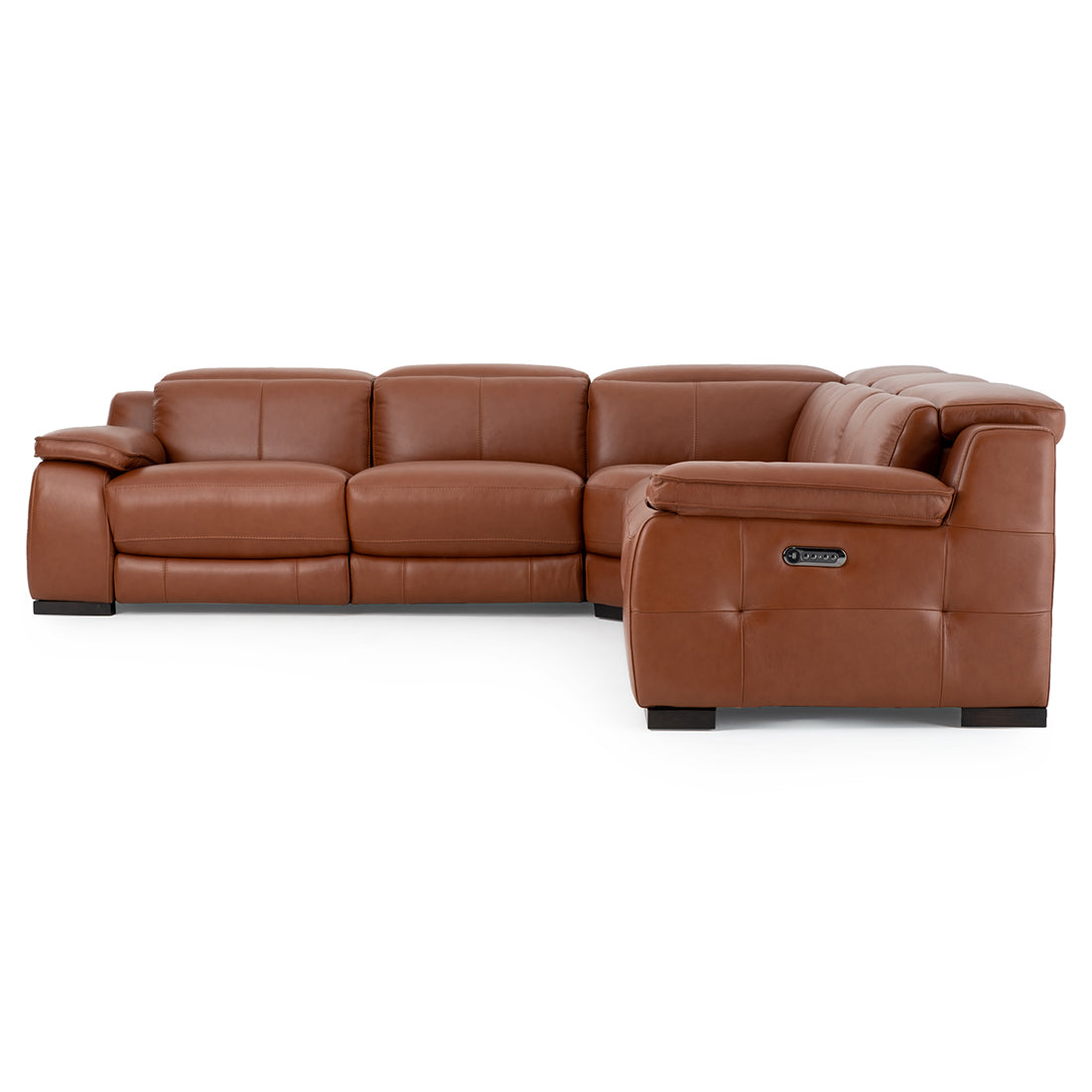 Nova Reclining Sectional Sofa Cognac