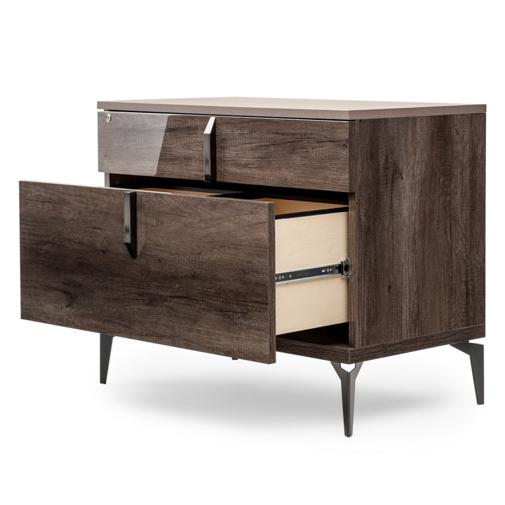 Winslet 2-Drawer Filing Cabinet Dark Brown