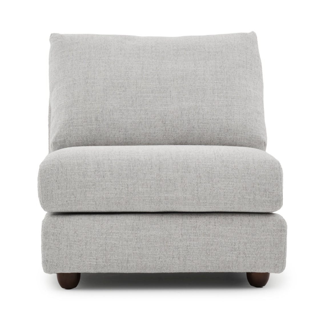 Nadal Modular Armless Chair Light Grey