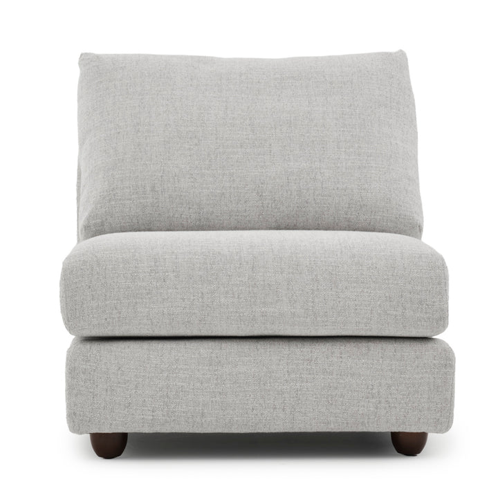 Nadal Modular Armless Chair Light Grey