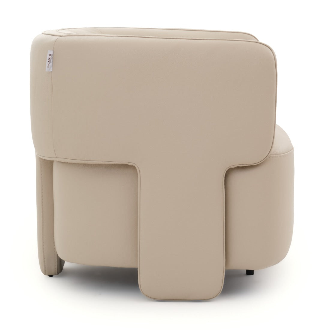 Waldette Leather Accent Chair Beige