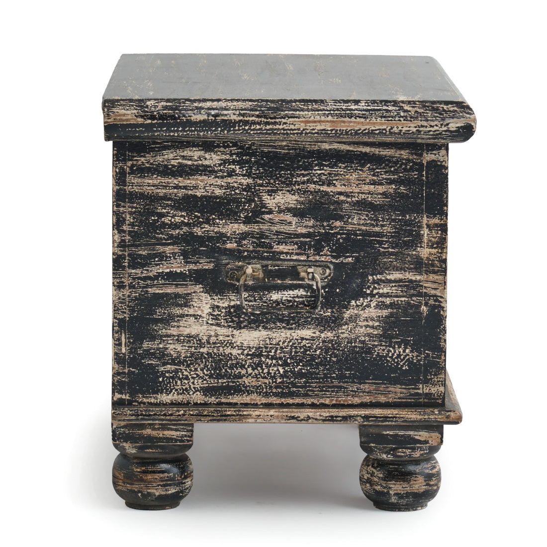 Navya Wood Accent Table Dark Grey