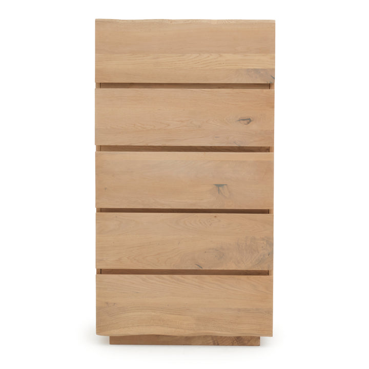Noemi 5-Drawer Chest Light Brown