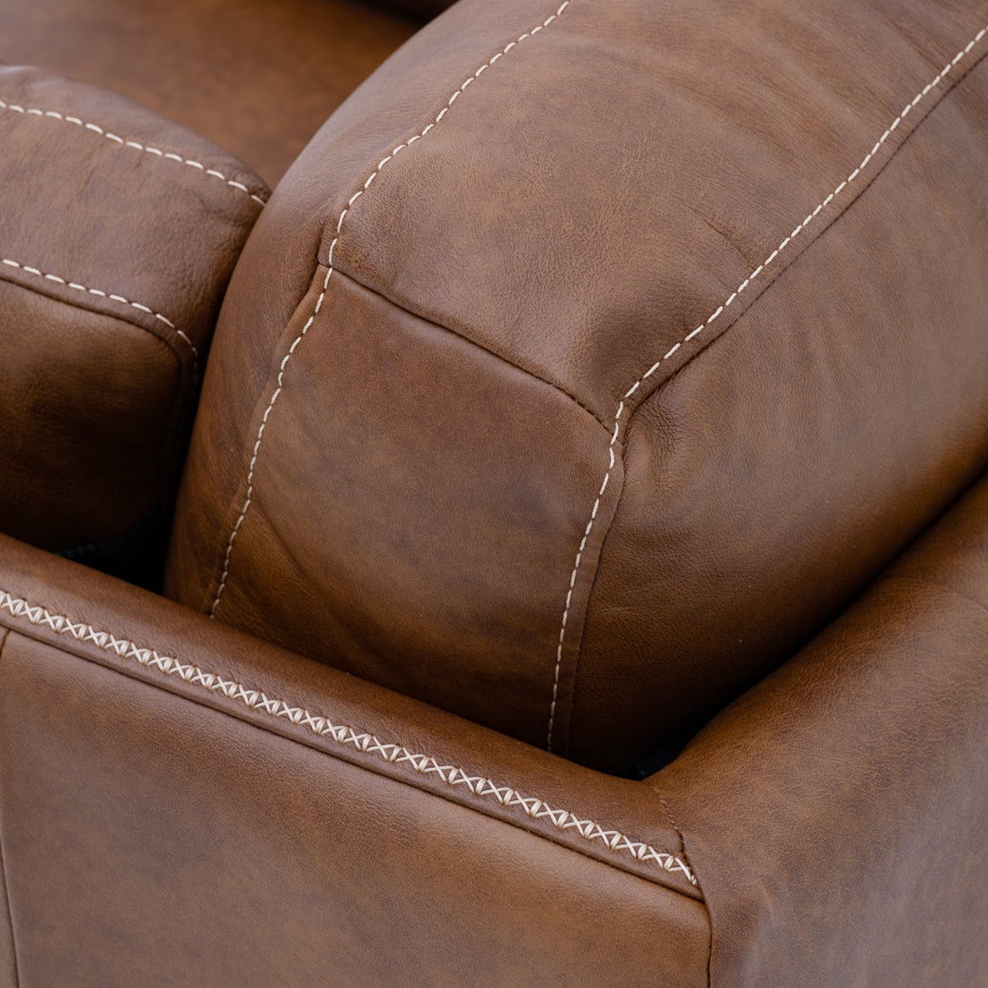 Neal Leather Accent Chair Cognac