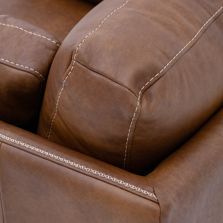 Neal Leather Accent Chair Cognac