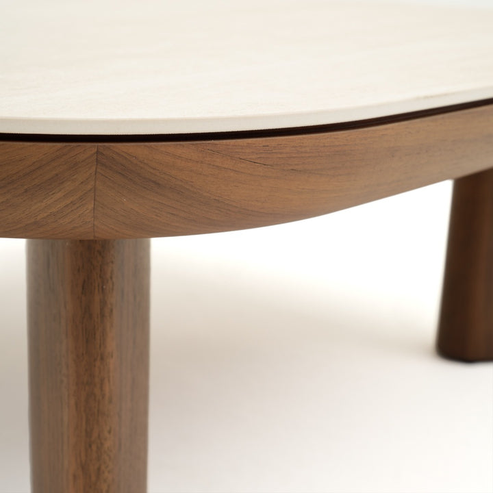 Navani Ceramic Coffee Table Light Brown