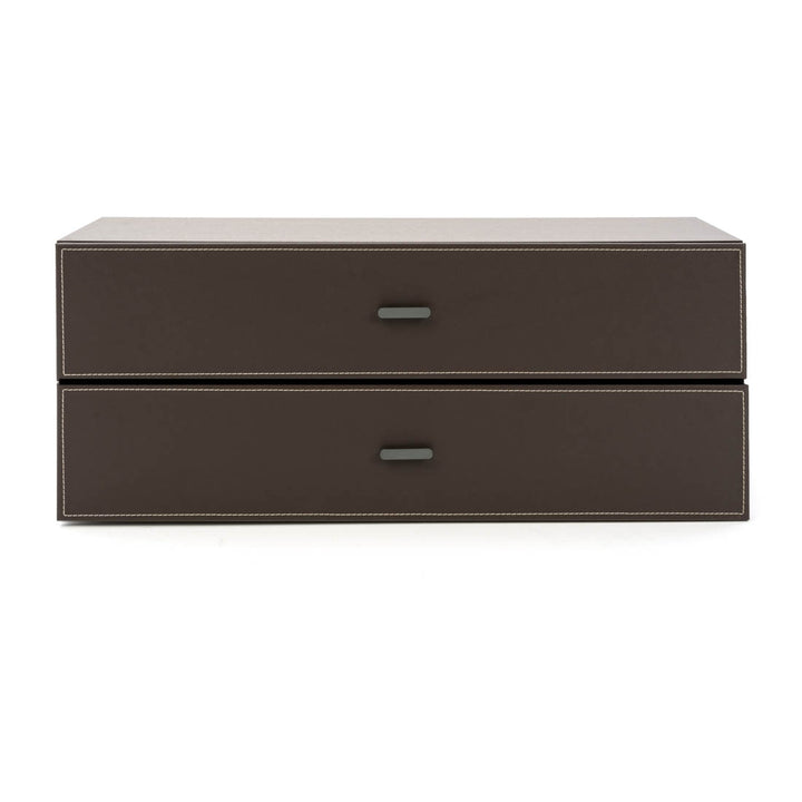 Neghan Wood Bookcase Dark Brown