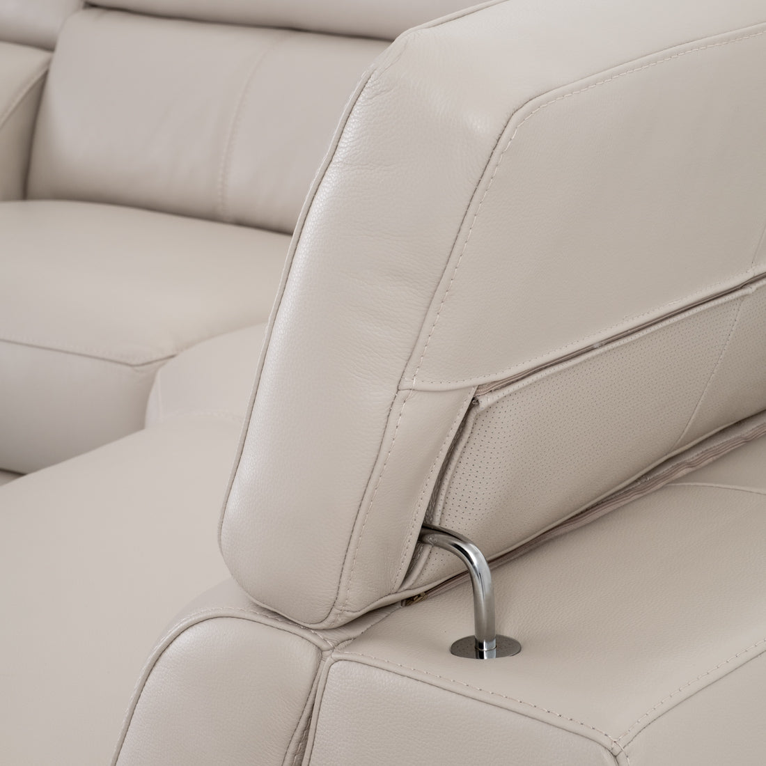 Emilia Reclining Sectional Sofa Light Grey