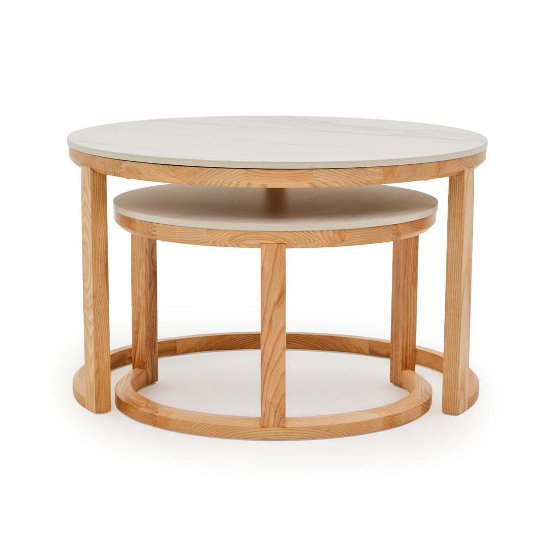 Eli Ceramic Nesting Table White
