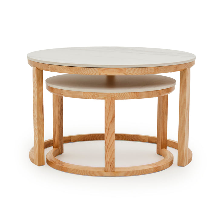 Eli Ceramic Nesting Table White