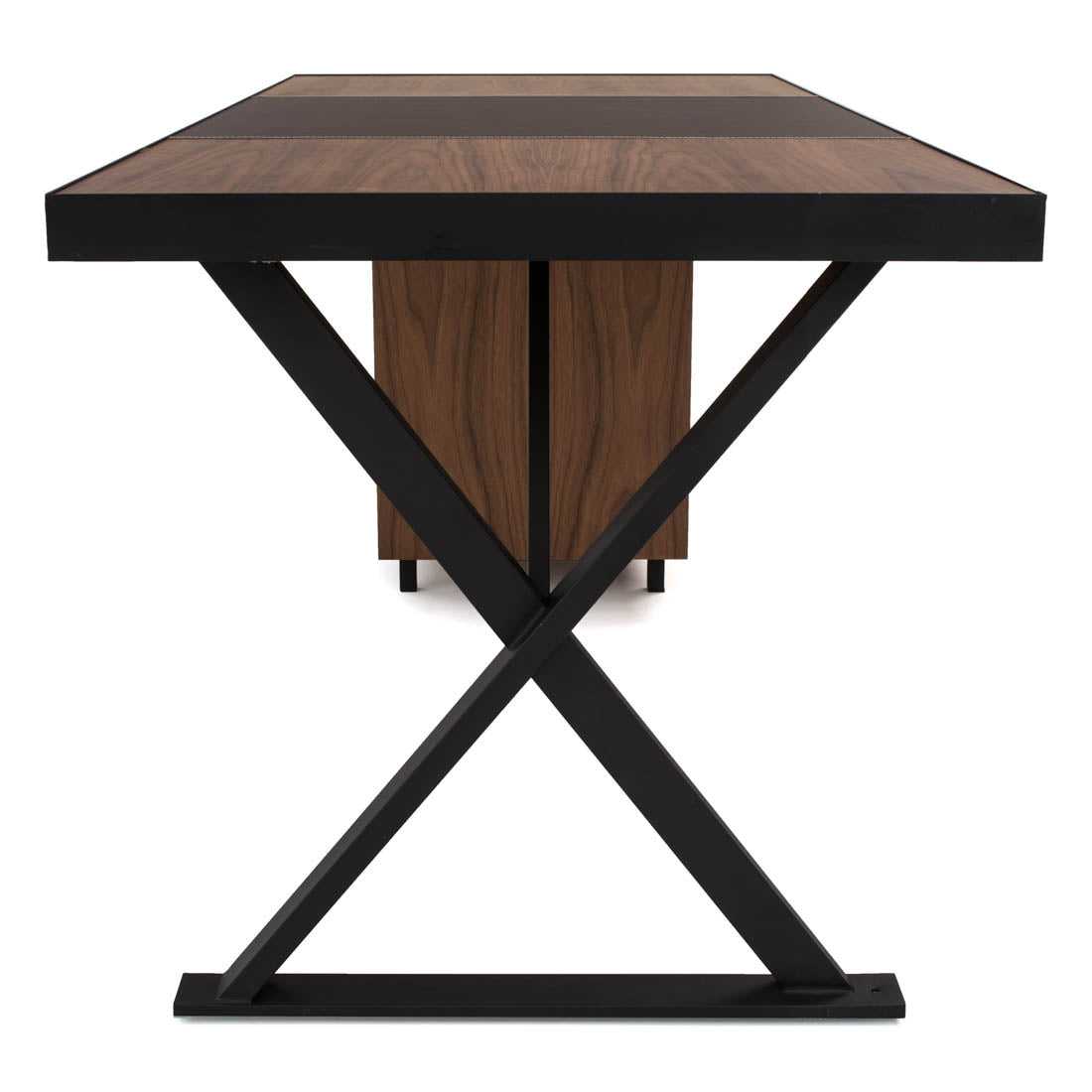 Neghan L-Shaped Desk Dark Brown