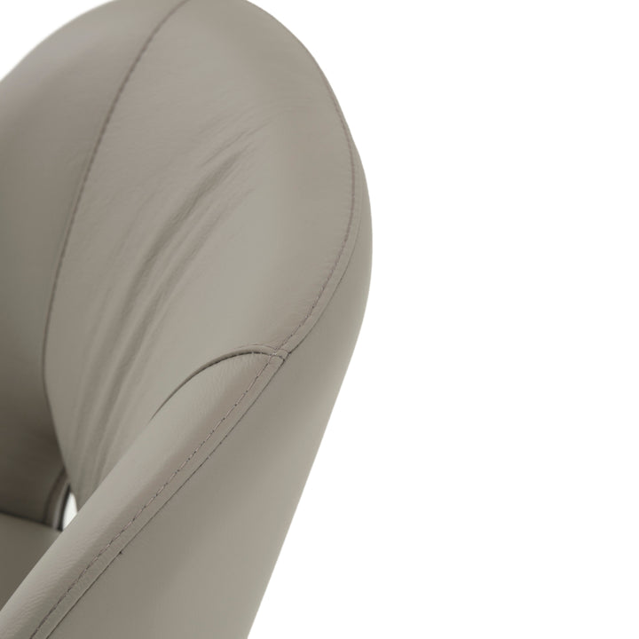 Ewana Leather Chair Dark Grey
