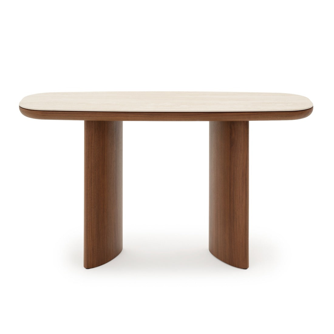 Navani Ceramic Console Table Light Brown