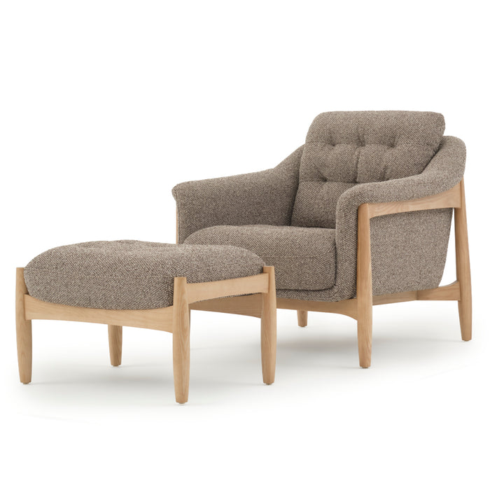 Naranda Fabric Accent Chair Dark Brown