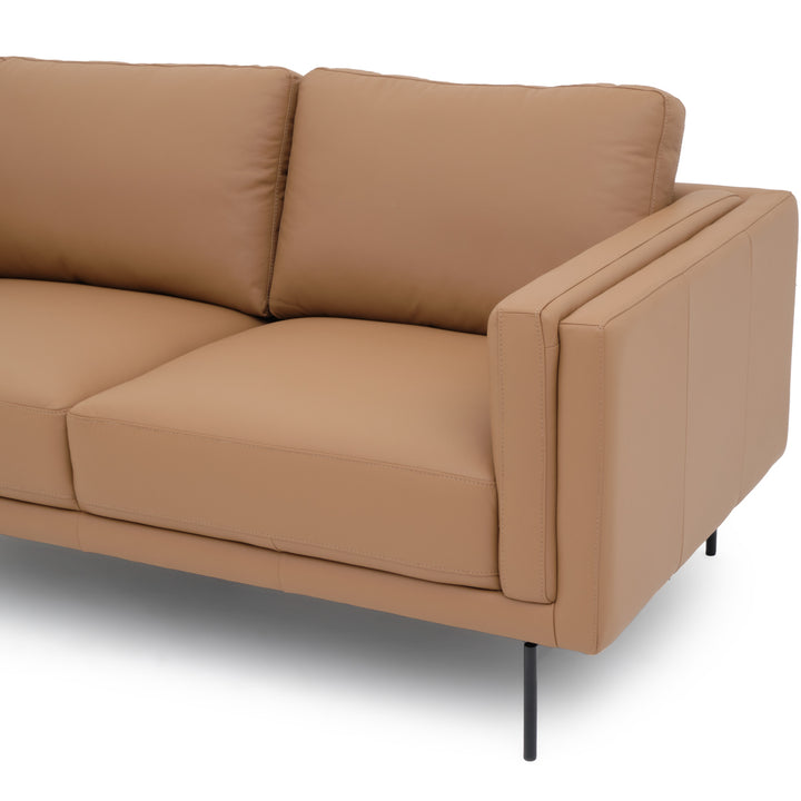 Everly Leather Loveseat Cognac