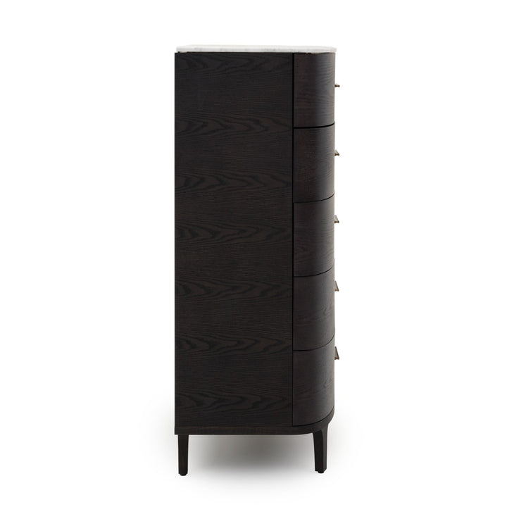 Widisha 5-Drawer Chest Dark Brown