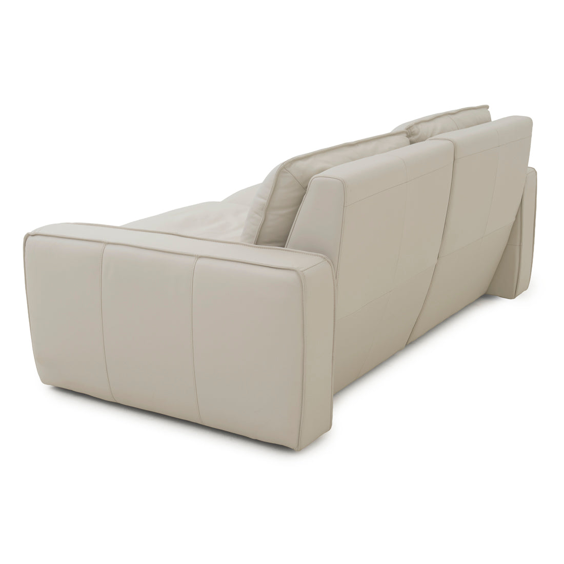 Nadyna Leather Modular Loveseat Beige