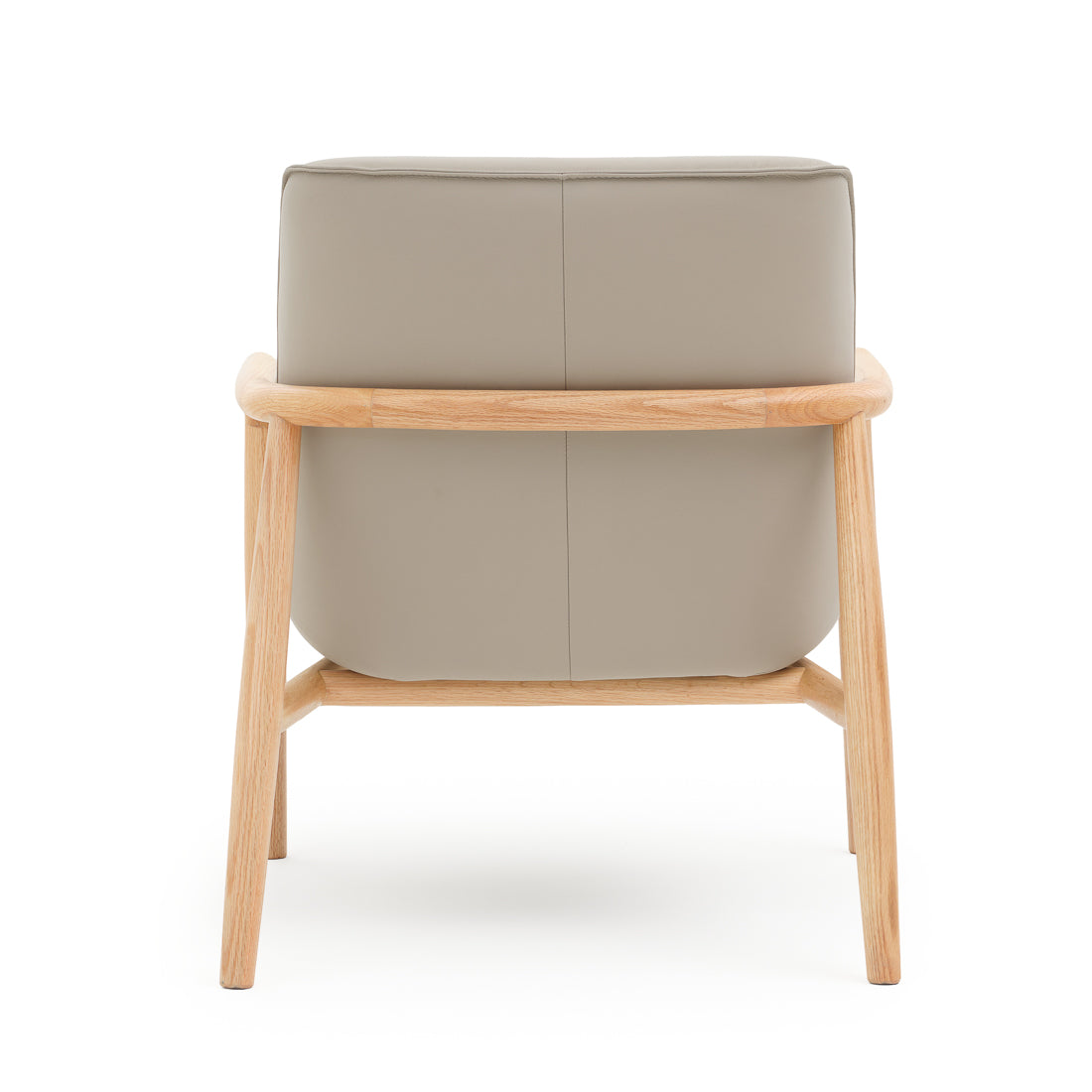 Nagoya Leather Accent Chair Light Grey