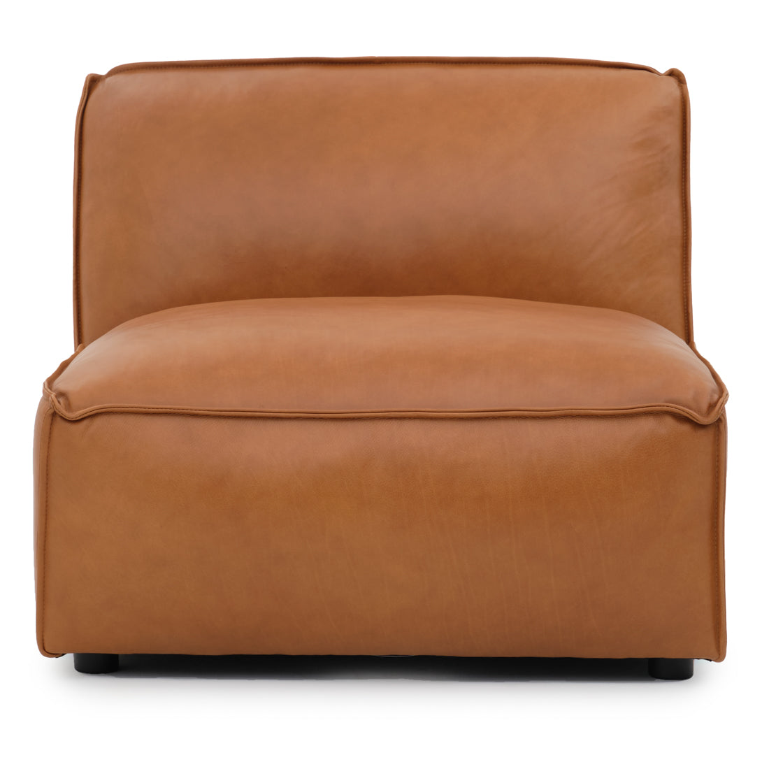 Nook Modular Armless Chair Cognac