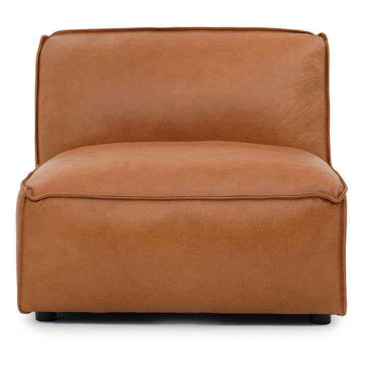 Nook Modular Armless Chair Cognac