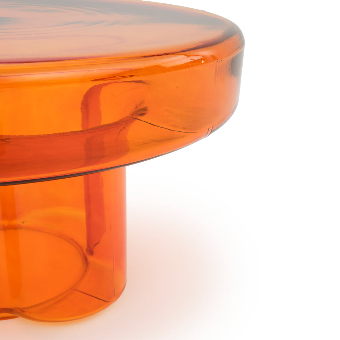 Eira Glass Coffee Table Orange